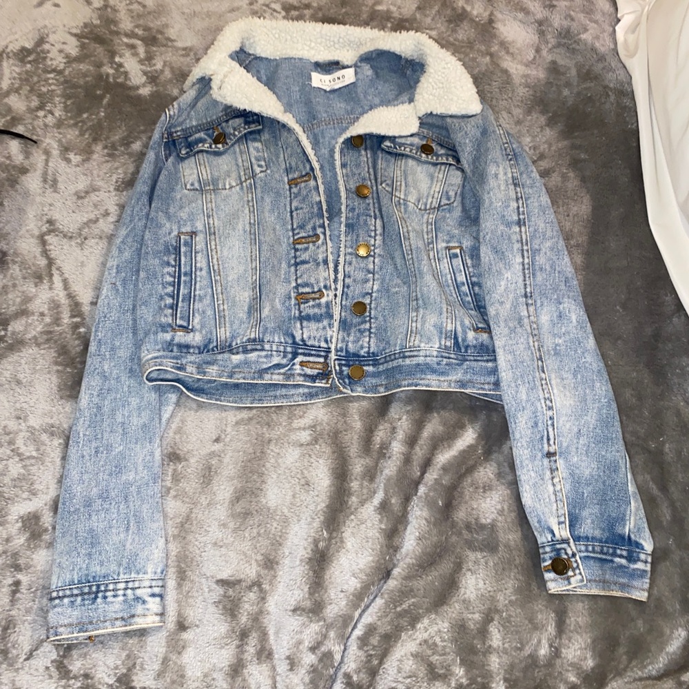 Cisono Cropped Jean Jacket